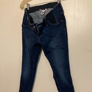 Maternity Side Panel Raw Hem Skinny Jeans sz0/25R